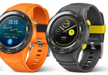 Изображения Huawei Watch 2 демонстрируют спортивные умные часы со слотом для карты Nano-SIM