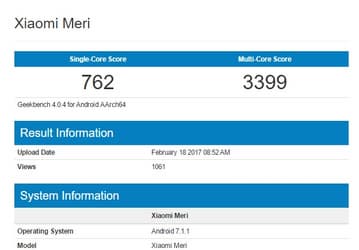 Смартфон Xiaomi Mi 5C с Android 7.1.1 замечен в базе данных Geekbench