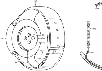 Apple запатентовала портативное зарядное устройство для Apple Watch, которое встраивается в ремешок