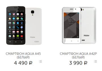 Haier представила линейки бюджетных смартфонов Aqua и Terra