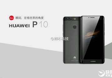 Изображения смартфона Huawei P10 Plus демонстрируют смартфон с достаточно сильно изогнутым дисплеем 