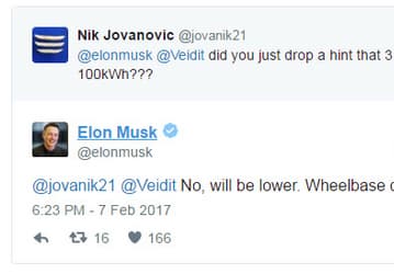 Емкость аккумуляторной батареи электромобиля Tesla Model 3 не достигнет 100 кВт•ч