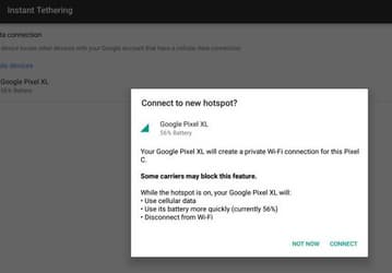 Смартфоны Google Pixel и Nexus получили функциональность Instant Tethering