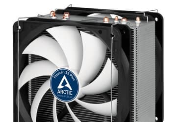 Процессорный охладитель Arctic Freezer i32 Plus оснащён парой низкооборотистых вентиляторов