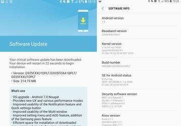 Смартфоны Samsung Galaxy S7 и S7 Edge получили Android 7.0 Nougat