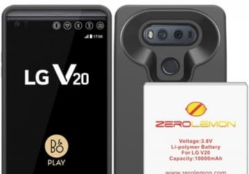 Чехол ZeroLemon для смартфона LG V20 содержит аккумулятор емкостью 10 000 мА•ч