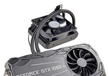 Водяное и воздушное охлаждение мирно сосуществует на карте EVGA GeForce GTX 1080 Ti FTW3 Hybrid