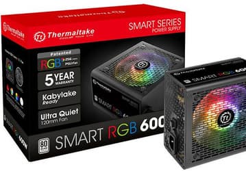 Серия Thermaltake Smart RGB включает блоки питания мощностью 500, 600 и 700 Вт