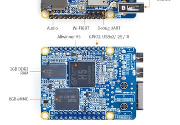 Миниатюрный одноплатный ПК NanoPi Neo Plus2 оснащен беспроводным модулем и флэш-памятью
