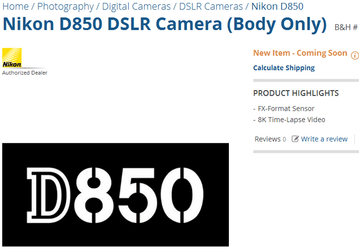 Камера Nikon D850 получит гибридный видоискатель и позволит делать ролики 8К