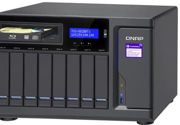Хранилища с сетевым подключением QNAP TVS-882BR могут быть оснащены приводами Blu-ray