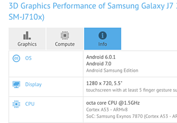 Смартфон Samsung Galaxy J7 (2016) скоро получит ОС Android 7.0 Nougat 