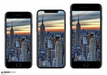 iPhone 8 сравнили по размеру с iPhone 7 и Galaxy S8