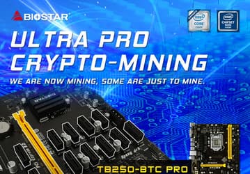 Представлена системная плата Biostar TB250-BTC PRO с 12 слотами PCIe