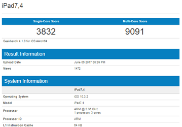 Новый iPad набрал в Geekbench более 9000 баллов