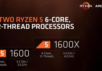 В AMD наглядно сравнили производительность процессоров AMD Ryzen 5 1600X и Intel Core i5-7600K