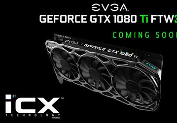 EVGA дразнит изображением 3D-карты GeForce GTX 1080 Ti FTW3 с системой охлаждения iCX