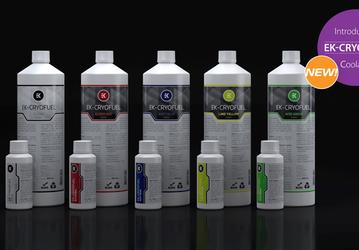 Охлаждающая жидкость EK-CryoFuel предложена в нескольких цветовых вариантах