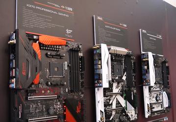 Компания ASRock привезла на CeBIT 2017 системные платы на чипсетах AMD B350, AMD X370 и Intel Z270