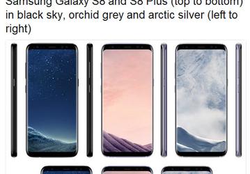 Опубликовано еще одно изображение смартфонов Samsung Galaxy S8 и S8 Plus, названы европейские цены