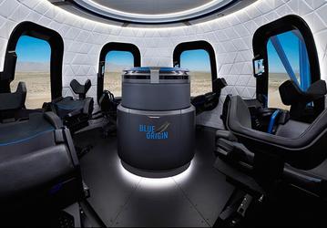 Blue Origin показала, как выглядит капсула туристического космического корабля New Shepard изнутри