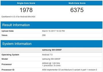 Samsung Galaxy S8+ с SoC Exynos 8895 в тесте GeekBench опередил версию со Snapdragon 835 