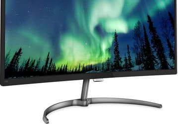 Монитор Philips 328E8QJAB5 оснащен изогнутой панелью типа VA