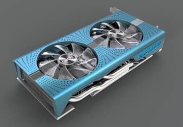 Кожух охладителя 3D-карты Sapphire Nitro+ Radeon RX 580 Special Edition окрашен в лазурный цвет