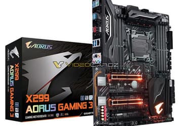 Опубликованы изображения материнских плат Gigabyte Aorus X299 Gaming 3, Gaming 7 и Gaming 9