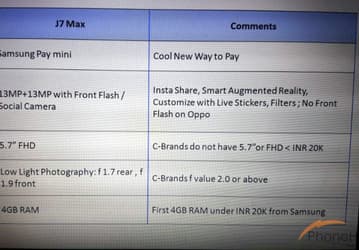 Samsung Galaxy J7 Max – большой смартфон на платформе MediaTek Helio P20
