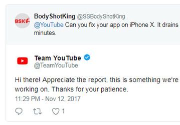 Приложение YouTube для iOS потребляет слишком много энергии даже в фоновом режиме, вызывает нагрев устройств