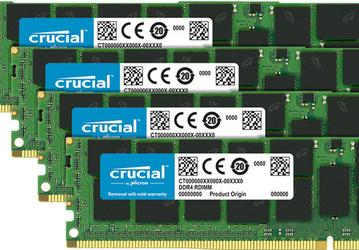 Начались поставки серверных модулей памяти Crucial DDR4 объемом 128 ГБ
