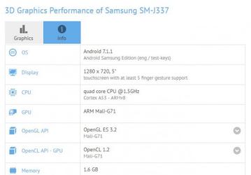 Бюджетный смартфон Samsung Galaxy J3 (2018) получит некую платформу с GPU Mali-G71