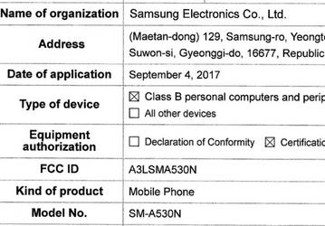 Смартфон Samsung Galaxy A5 (2018) прошел сертификацию FCC 