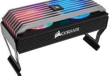 Система охлаждения для модулей памяти Corsair Dominator Airflow Platinum RGB Fan украшена полноцветной подсветкой