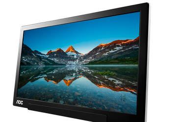 Монитор AOC I1601FWUX подключается к ПК при помощи кабеля USB-C