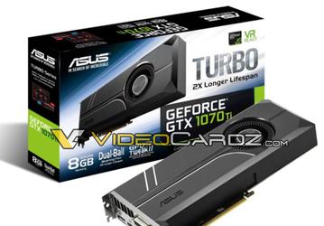 Опубликованы изображения 3D-карт Asus GeForce GTX 1070 Ti Turbo и ROG Strix GTX 1070 Ti Gaming