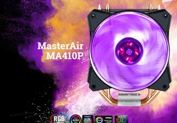 Конструкция системы охлаждения Cooler Master MasterAir MA410P включает четыре тепловые трубки, MasterAir MA610P — шесть