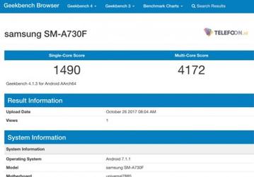 Смартфон Samsung Galaxy A7 (2018) с 6 ГБ ОЗУ замечен в Geekbench