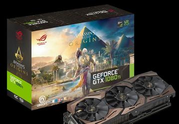 3D-карта Asus ROG Strix GeForce GTX 1080 Ti Assassin's Creed Origins Edition разогнана производителем