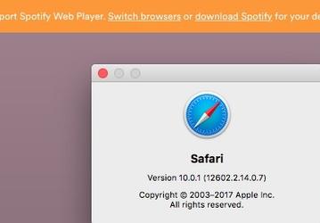 Браузерная версия проигрывателя Spotify больше не поддерживает Safari