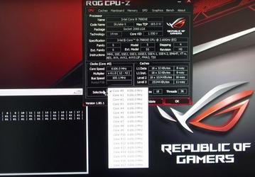 CPU Core i9-7980XE на частоте 6,1 ГГц потребляет более 1000 Вт мощности и работает на плюсовой температуре при использовании жидкого азота