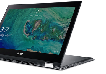 Конвертируемый ноутбук Acer Spin 5 оснащается видеокартой GeForce GTX 1050