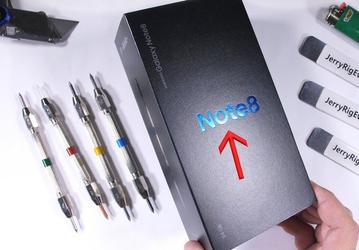 Смартфон Samsung Galaxy Note8 не посрамил честь компании, пройдя испытания JerryRigEverything