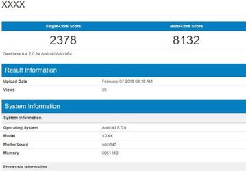 Неизвестный смартфон с SoC Snapdragon 845 замечен в Geekbench
