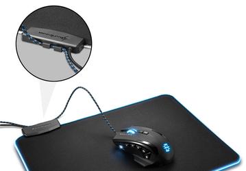 Коврик для мыши Sharkoon 1337 RGB оснащен полноцветной подсветкой