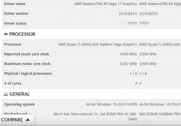 APU Ryzen 5 2400G заставили работать на частоте 4,55 ГГц
