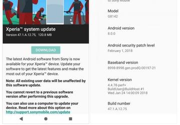 Смартфон Sony Xperia XZ Premium получил заплатку, закрывающую Meltdown и Spectre