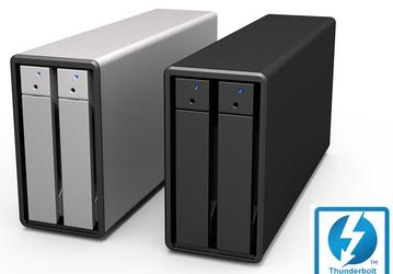 Дисковый массив Stardom SOHORAID ST2-TB3-B оснащен интерфейсом Thunderbolt 3