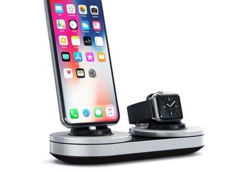 Зарядная станция Satechi Smart Dual Charging Station поможет одновременно зарядить iPhone и Apple Watch
